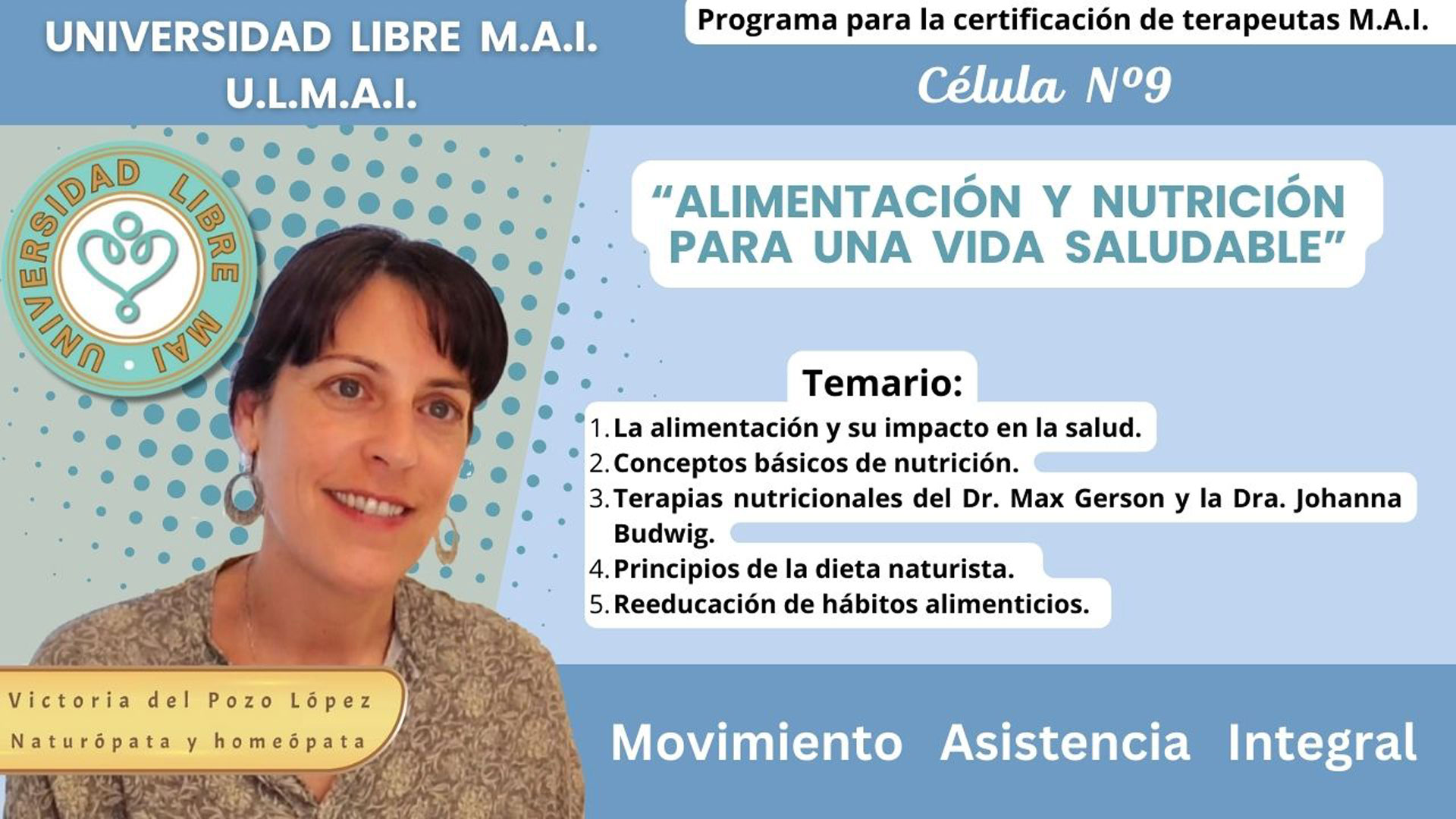 ULMAI Célula 9 – Alimentación y nutrición para una vida saludable